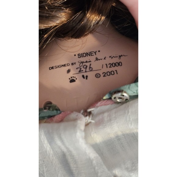 Yesterday's Child The Boyds Collection Sydney Doll Porcelain Face #296/12,000 - Picture 8 of 11